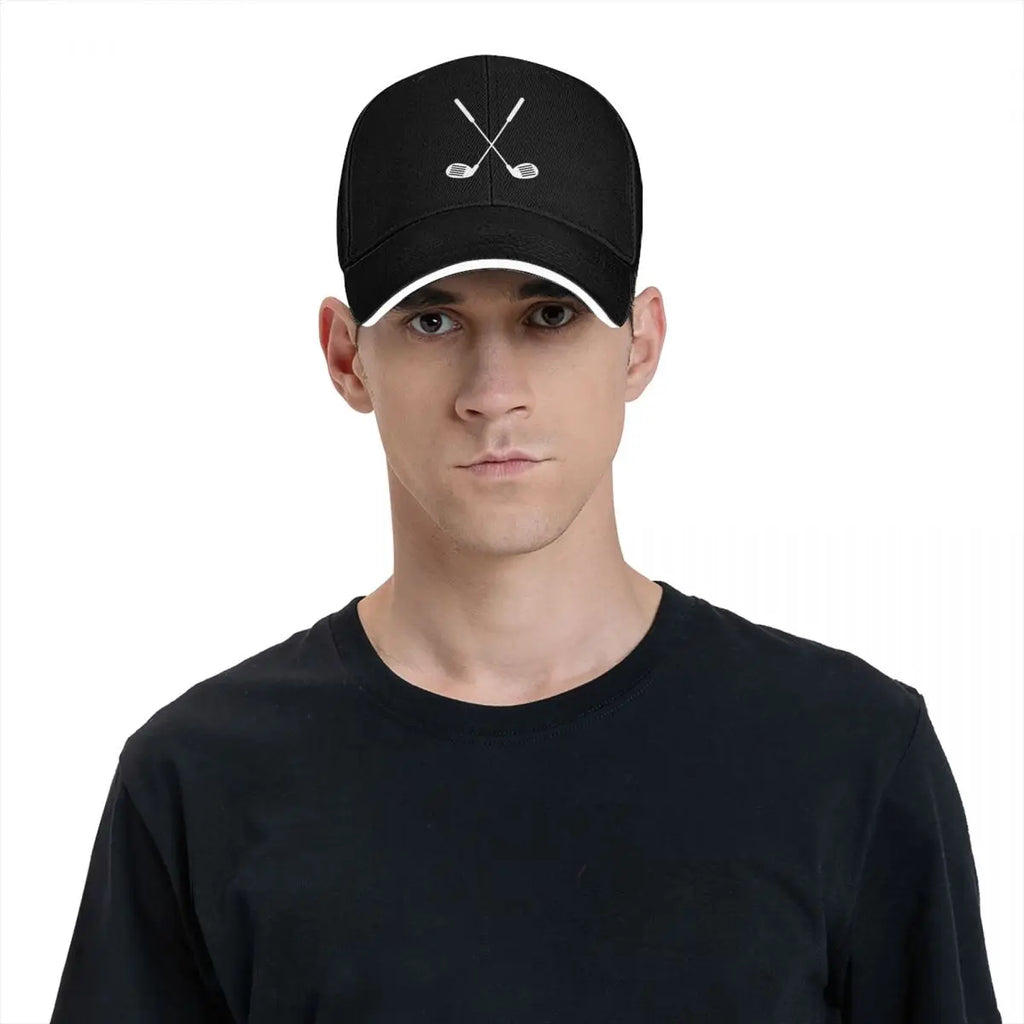 Crossed Golf Clubs Hat