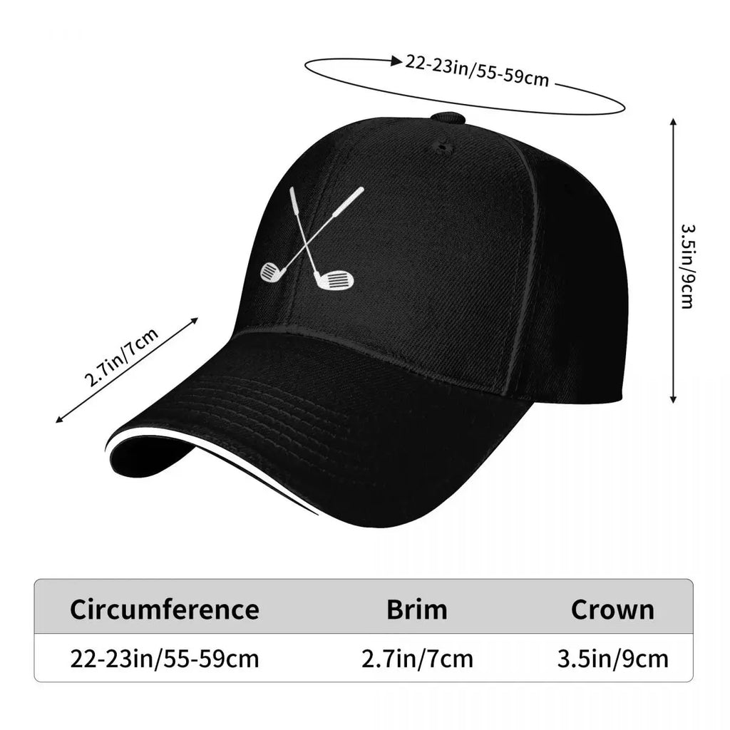 Crossed Golf Clubs Hat